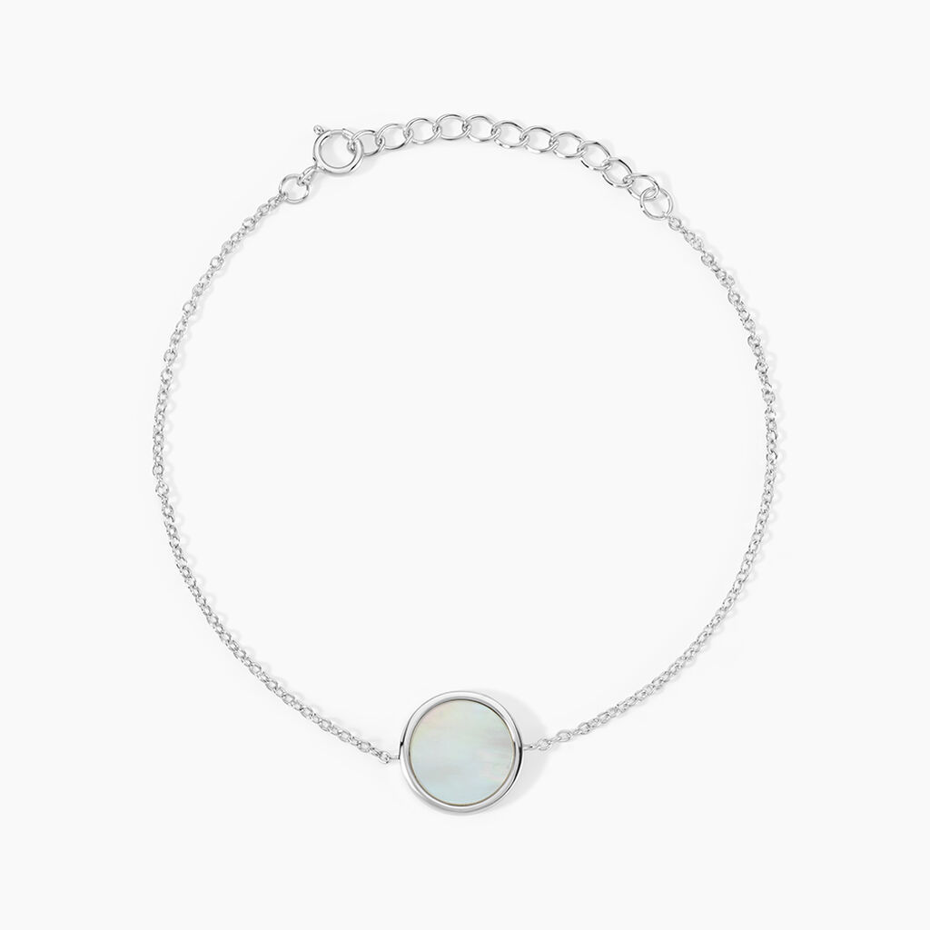 Bracelet Sa&uuml;l Argent Blanc Nacre - Bracelets Femme | Histoire d&rsquo;Or