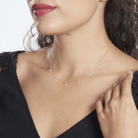 Collier Or Jaune Leucitica Oxydes De Zirconium - Colliers Femme | Histoire d’Or