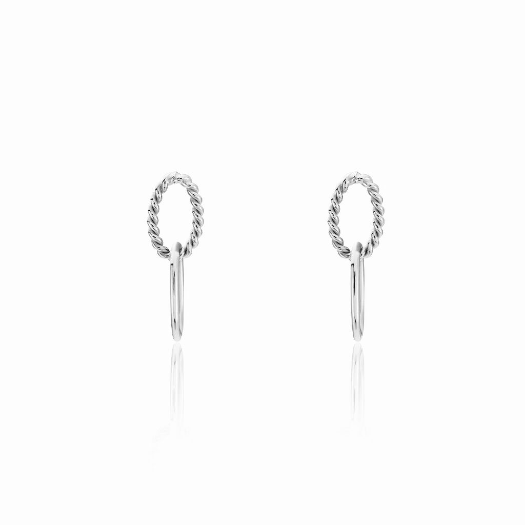 Boucles D'oreilles Pendantes Cherise Argent Blanc - Boucles d'oreilles fantaisie Femme | Histoire d’Or