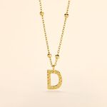 Collier Plaqu&eacute; Or Jaune Lettra - Colliers fantaisie Femme | Histoire d&rsquo;Or
