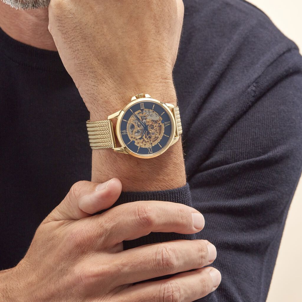 Montre Montignac Round Automatique Noir - Montres Homme | Histoire d’Or