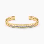 Bracelet Jonc Zoila Plaqu&eacute; Or Pierre De Synthese Et Oxyde - Bracelets joncs Femme | Histoire d&rsquo;Or