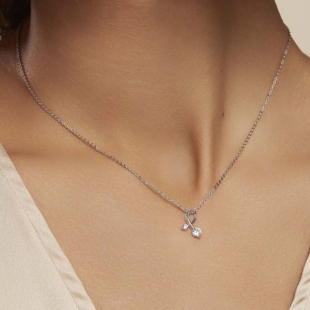 Collier Briaga Argent Blanc Oxyde De Zirconium - Colliers fantaisie Femme | Histoire d’Or