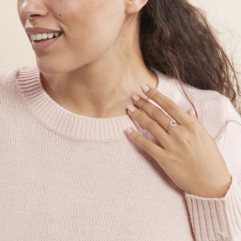 Bague Andria Argent Blanc Oxyde De Zirconium - Bagues avec pierre Femme | Histoire d’Or