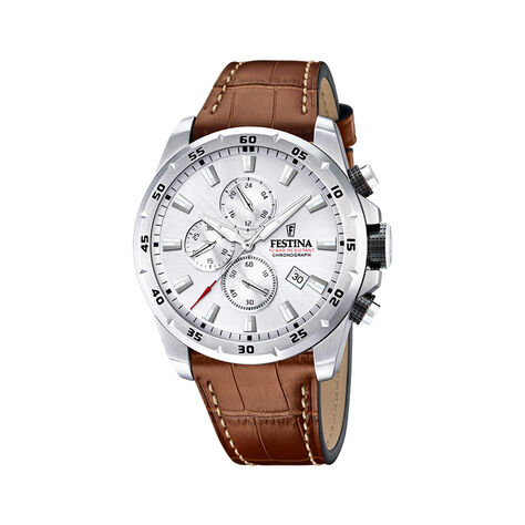 Montre Festina Timeless Chronograph Argent&eacute; - Montres Homme | Histoire d&rsquo;Or