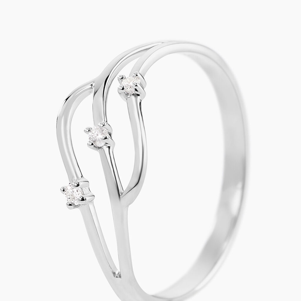 Bague Marnie Or Blanc Diamant - Bagues avec pierre Femme | Histoire d&rsquo;Or
