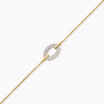 Bracelet Nami Argent Dor&eacute; A L'Or 750/1000 Oxyde De Zirconium - Bracelets Femme | Histoire d&rsquo;Or