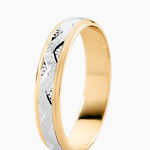 Alliance Cesarius Ruban Plat Or Bicolore - Alliances Unisex | Histoire d&rsquo;Or