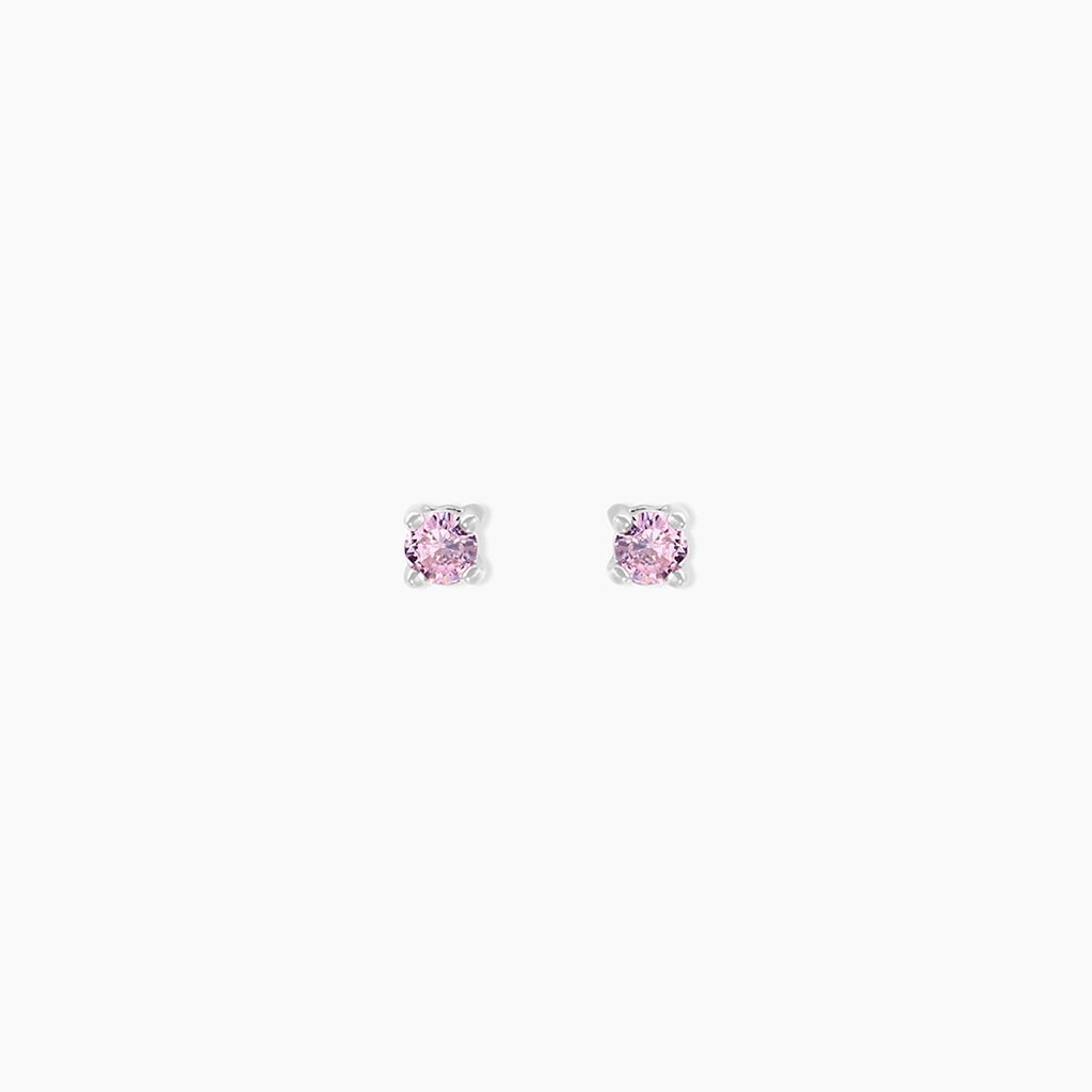Boucles D'oreilles Puces Tehora Argent Blanc Oxyde De Zirconium - Nouveautés Femme | Histoire d’Or