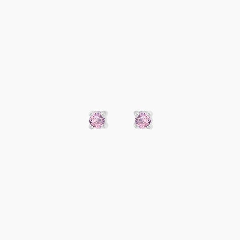 Boucles D'oreilles Puces Tehora Argent Blanc Oxyde De Zirconium - Nouveautés Femme | Histoire d’Or