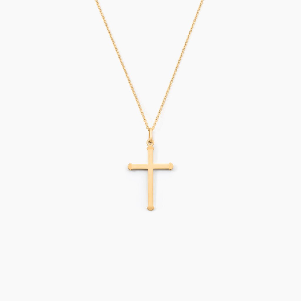 Pendentif Alyssa Croix Or Jaune - Pendentifs Communion Femme | Histoire d&rsquo;Or
