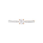 Bague Solitaire Hemera Or Rose Diamant - Bagues solitaires Femme | Histoire d&rsquo;Or