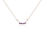 Collier Purple Mood Argent Rose Oxyde De Zirconium - Colliers fantaisie Femme | Histoire d&rsquo;Or