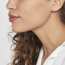 Boucles D'oreilles Puces Victoria Platine Blanc Diamant - Clous d'oreilles Famille | Histoire d’Or