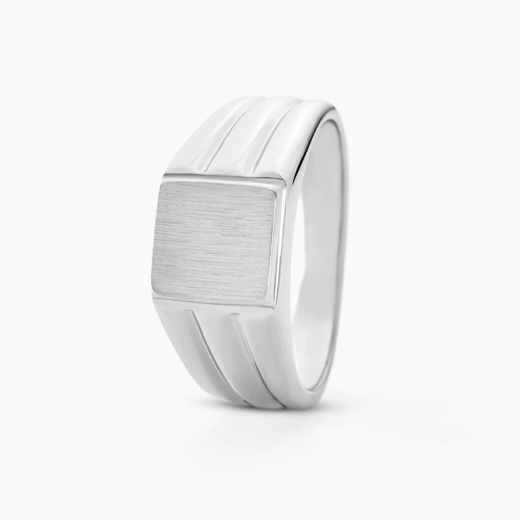 Chevalière Pierrik Argent Blanc - Chevalières Homme | Histoire d’Or
