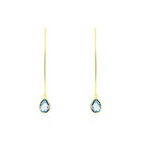 Créoles Phie Poire Or Jaune Topaze