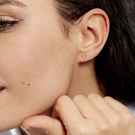 Boucles D'oreilles Puces Anne-maudae Coeurs Or Jaune - Clous d'oreilles Femme | Histoire d’Or