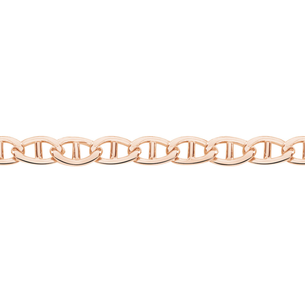 Collier Capucin Or Rose Maille Marine Plate - Chaines Femme | Histoire d’Or