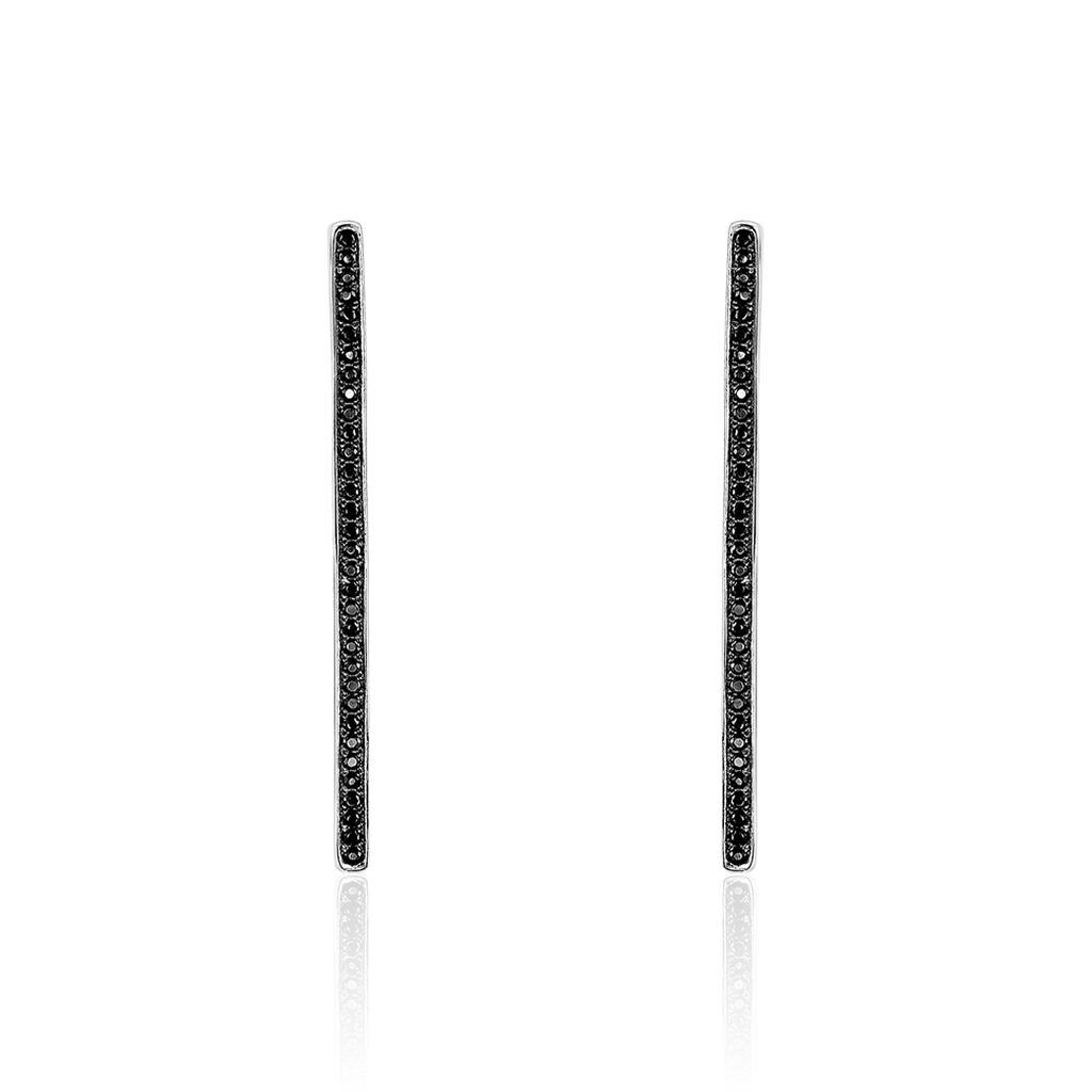 Boucles D'oreilles Pendantes Judith Argent Blanc Oxyde De Zirconium - Boucles d'oreilles fantaisie Femme | Histoire d’Or
