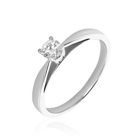 Bague Solitaire Celina Or Blanc Diamant - Bagues solitaires Femme | Histoire d’Or