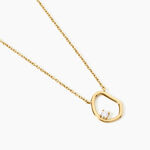 Collier Galen Argent Dor&eacute; A L'Or 750/1000 Oxyde De Zirconium - Colliers Femme | Histoire d&rsquo;Or
