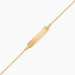 Bracelet Identit&eacute; Gaspardine Maille For&ccedil;at Or Jaune - Bracelets Communion Enfant | Histoire d&rsquo;Or