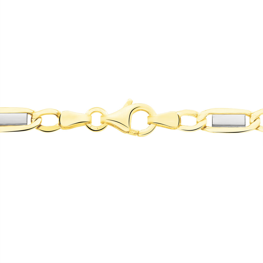 Collier Danae Plaquette Or Bicolore - Chaines Homme | Histoire d&rsquo;Or
