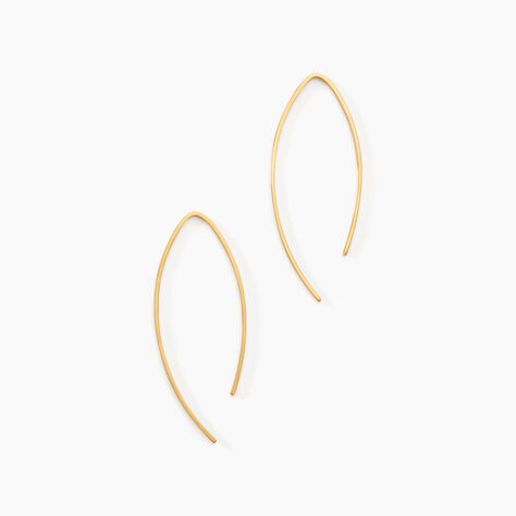 Créoles Helle Amande Or Jaune - Boucles d'oreilles créoles Femme | Histoire d’Or