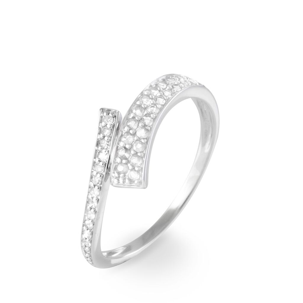 Bague Amelie Or Blanc Diamant - Bagues avec pierre Femme | Histoire d’Or