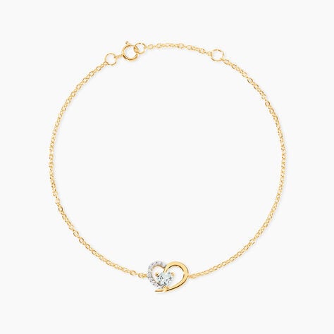 Bracelet Eliana Argent Dor&eacute; A L'Or 750/1000 Topaze Oxyde De Zirconium - Bracelets Pierre Femme | Histoire d&rsquo;Or