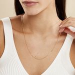 Cha&icirc;ne Ixia Maille Gourmette Diamantee Or Jaune - Chaines Famille | Histoire d&rsquo;Or