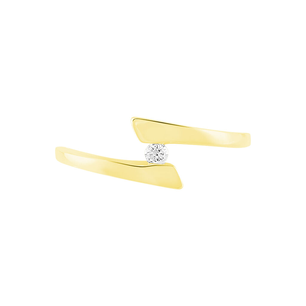 Bague Solitaire Vinca Or Jaune Diamant - Bagues solitaires Femme | Histoire d&rsquo;Or