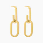 Boucles D'oreilles Pendantes Urban Line Acier Dor&eacute; - Boucles d'oreilles fantaisie Femme | Histoire d&rsquo;Or