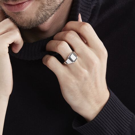 Chevalière Argent Blanc Said - Chevalières Homme | Histoire d’Or