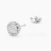 Boucles D'oreilles Puces Soleil D'hiver Or Blanc Diamant - Clous d'oreilles Femme | Histoire d’Or