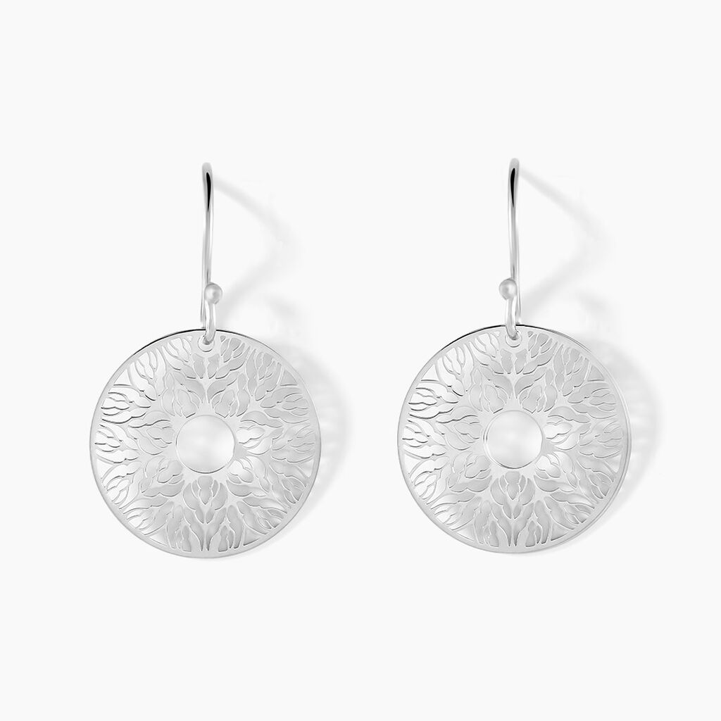 Boucles D'oreilles Pendantes Lauretta Argent Blanc - Boucles d'oreilles fantaisie Femme | Histoire d’Or