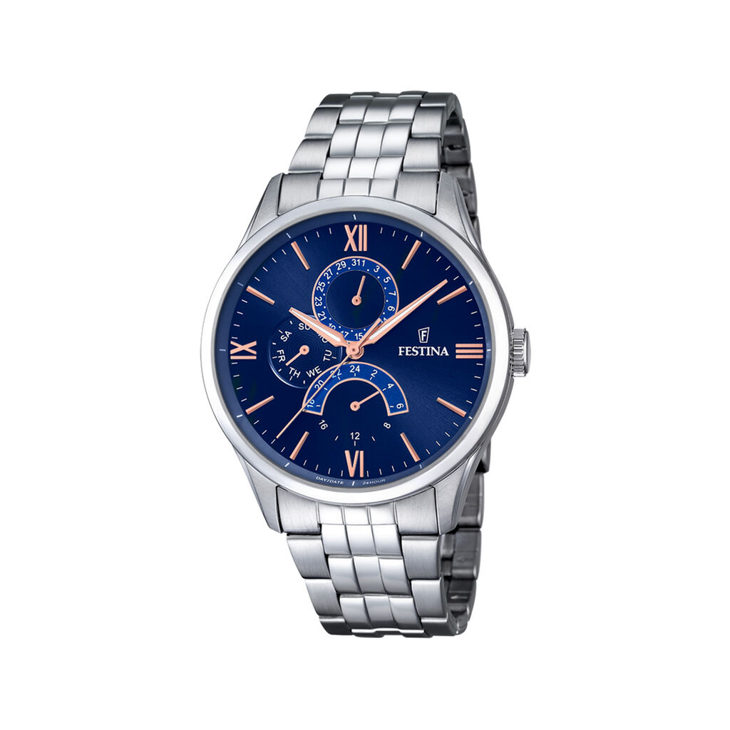 Montre Festina Retro Bleu - F&ecirc;te des p&egrave;res Homme | Histoire d&rsquo;Or
