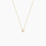 Collier Columbine Or Jaune Oxyde De Zirconium Blanc - Colliers Femme | Histoire d&rsquo;Or