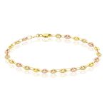 Bracelet Dami Maille Grain De Cafe Or Tricolore - Bracelets cha&icirc;ne Femme | Histoire d&rsquo;Or