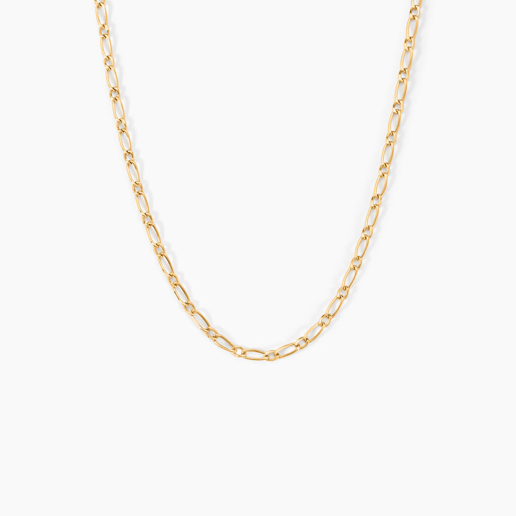 Cha&icirc;ne Esma Maille Alternee 1/3 Or Jaune - Cadeaux de naissance Enfant | Histoire d&rsquo;Or