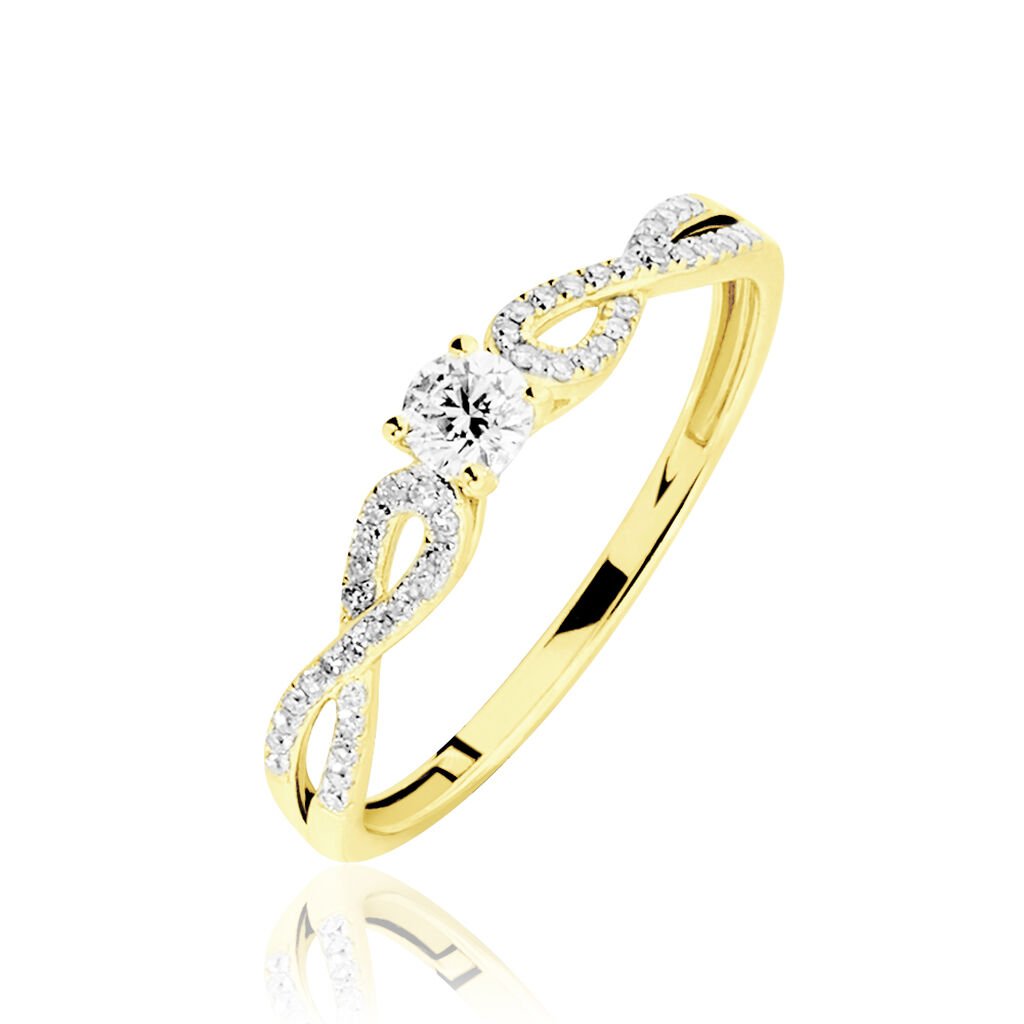 Bague Solitaire Livia Or Jaune Diamant - Bagues solitaires Femme | Histoire d&rsquo;Or