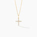 Pendentif Canice Croix Or Jaune Oxyde De Zirconium - Pendentifs Communion Femme | Histoire d’Or