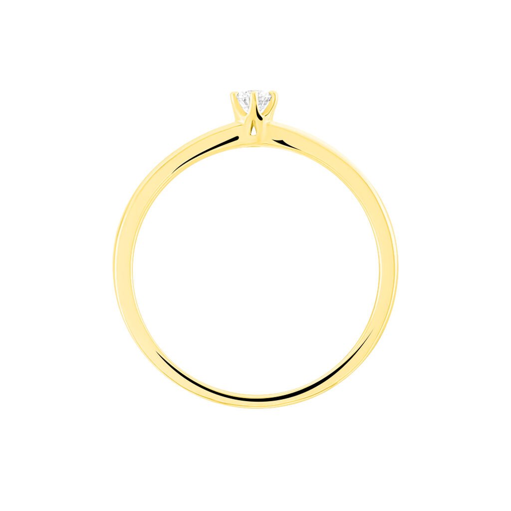 Bague Solitaire Natalia Or Jaune Diamant - Bagues solitaires Femme | Histoire d&rsquo;Or