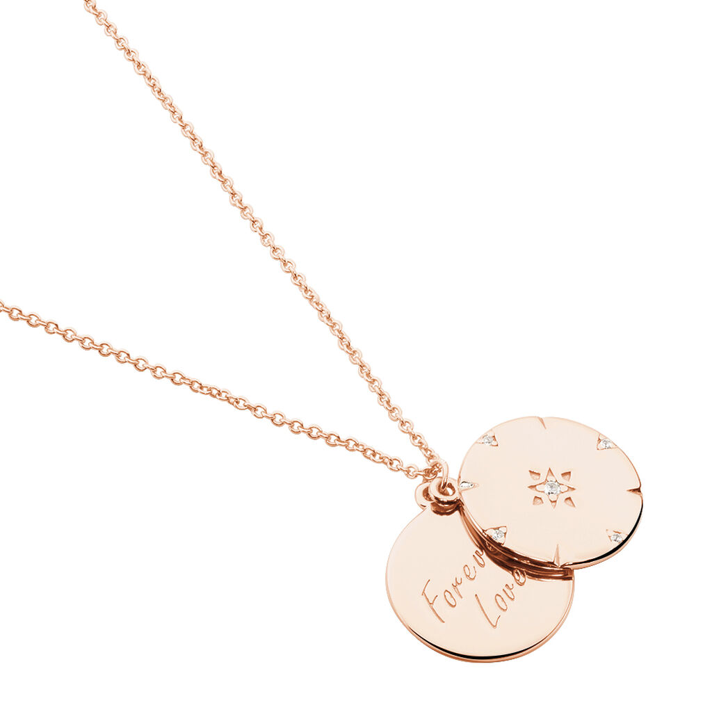 Collier Erinna Argent Rose Oxyde De Zirconium - Colliers fantaisie Femme | Histoire d&rsquo;Or