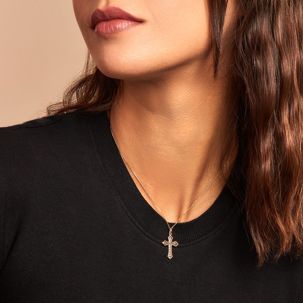 Pendentif Cyriacus Or Jaune - Pendentifs Baptême Famille | Histoire d’Or