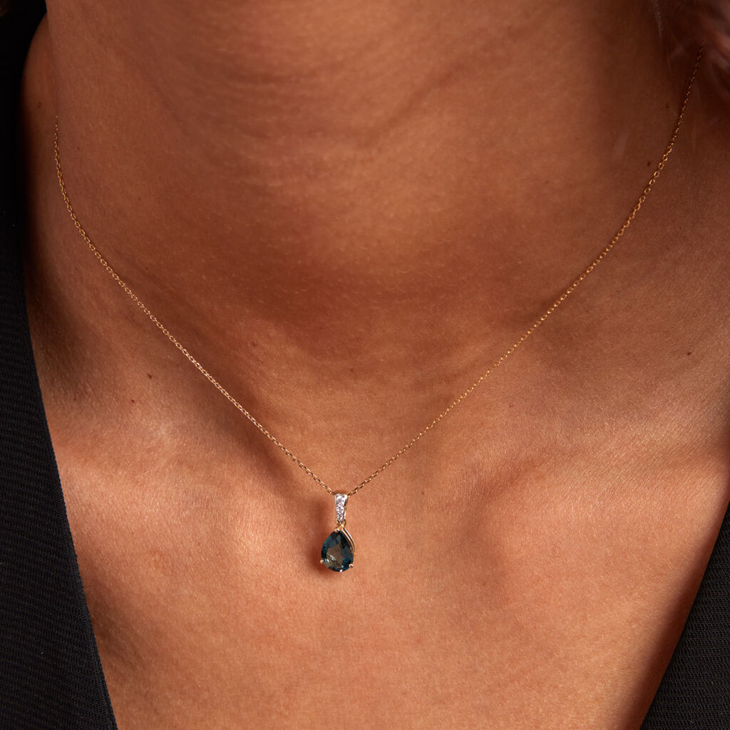Pendentif Gorgel Or Jaune Topaze Oxyde De Zirconium - Pendentifs Femme | Histoire d’Or