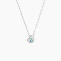 Collier Eliana Or Blanc Topaze Et Oxyde De Zirconium
