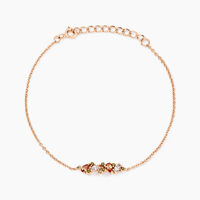 Bracelet Camelia Argent Rose Oxyde De Zirconium