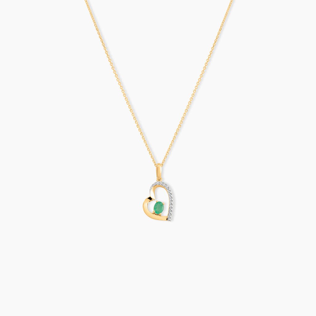 Pendentif Arduinna Or Jaune Emeraude - Pendentifs Femme | Histoire d&rsquo;Or