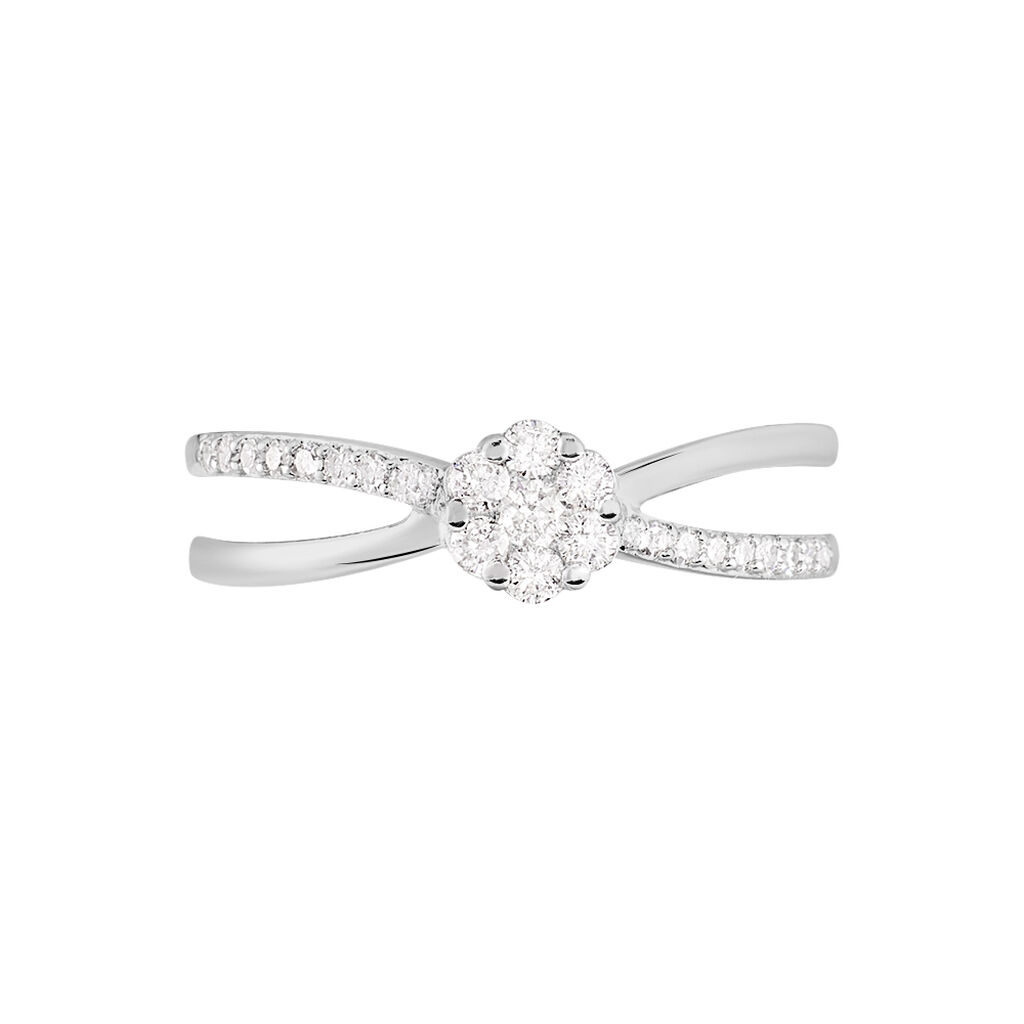 Bague Kuta Or Blanc Diamant - Bagues avec pierre Femme | Histoire d’Or